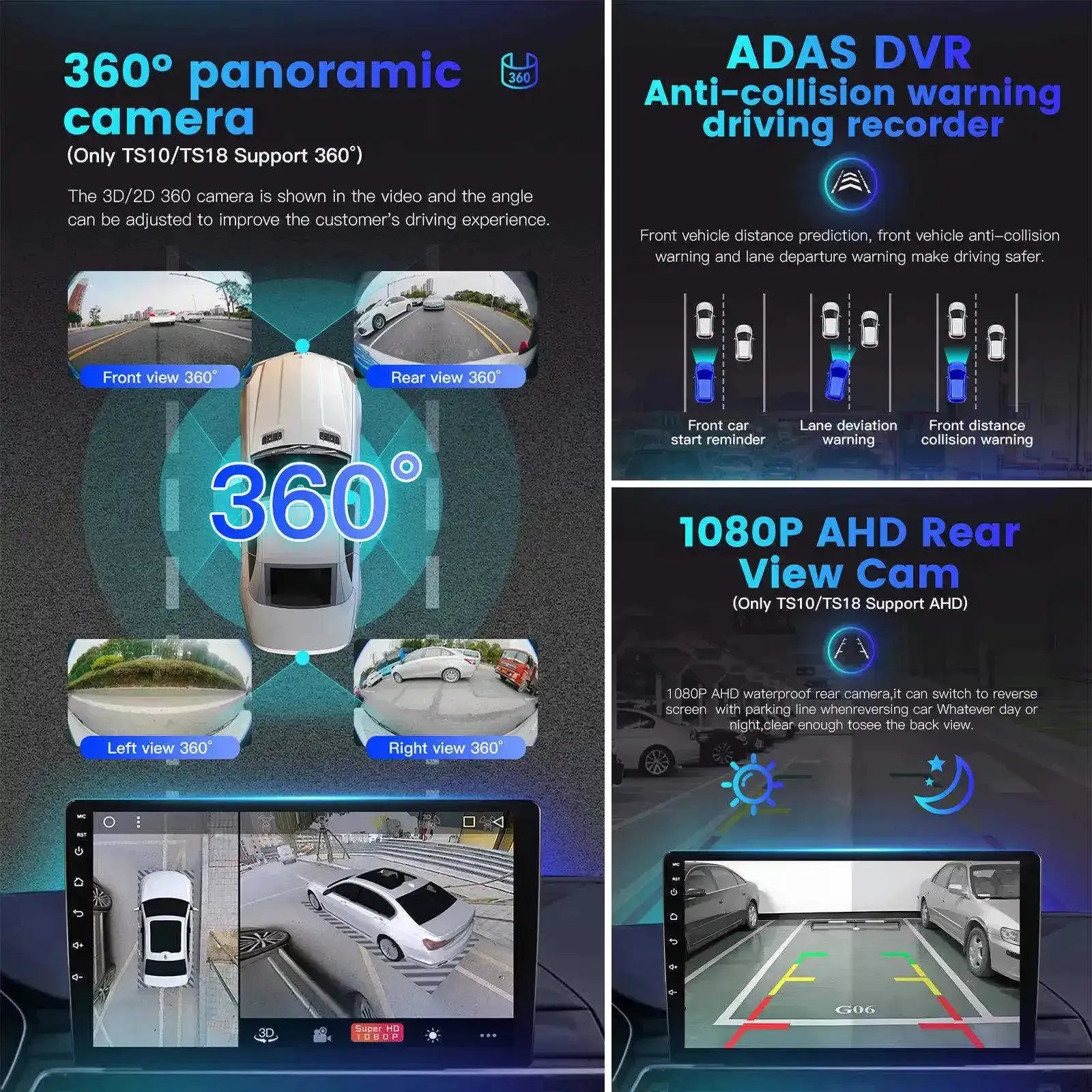 Touch Screen Car Radio FM Audio 2+32GB GPS Navigation Android 10.0 Bluetooth WiFi Video Player 2 Din 7/8/9/10 Inch HD Navigation