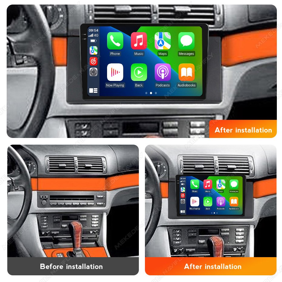 MEKEDE MS car touch screen gps navigation FM AM radio car-play auto for BMW E53 1999-2006 cooling fan