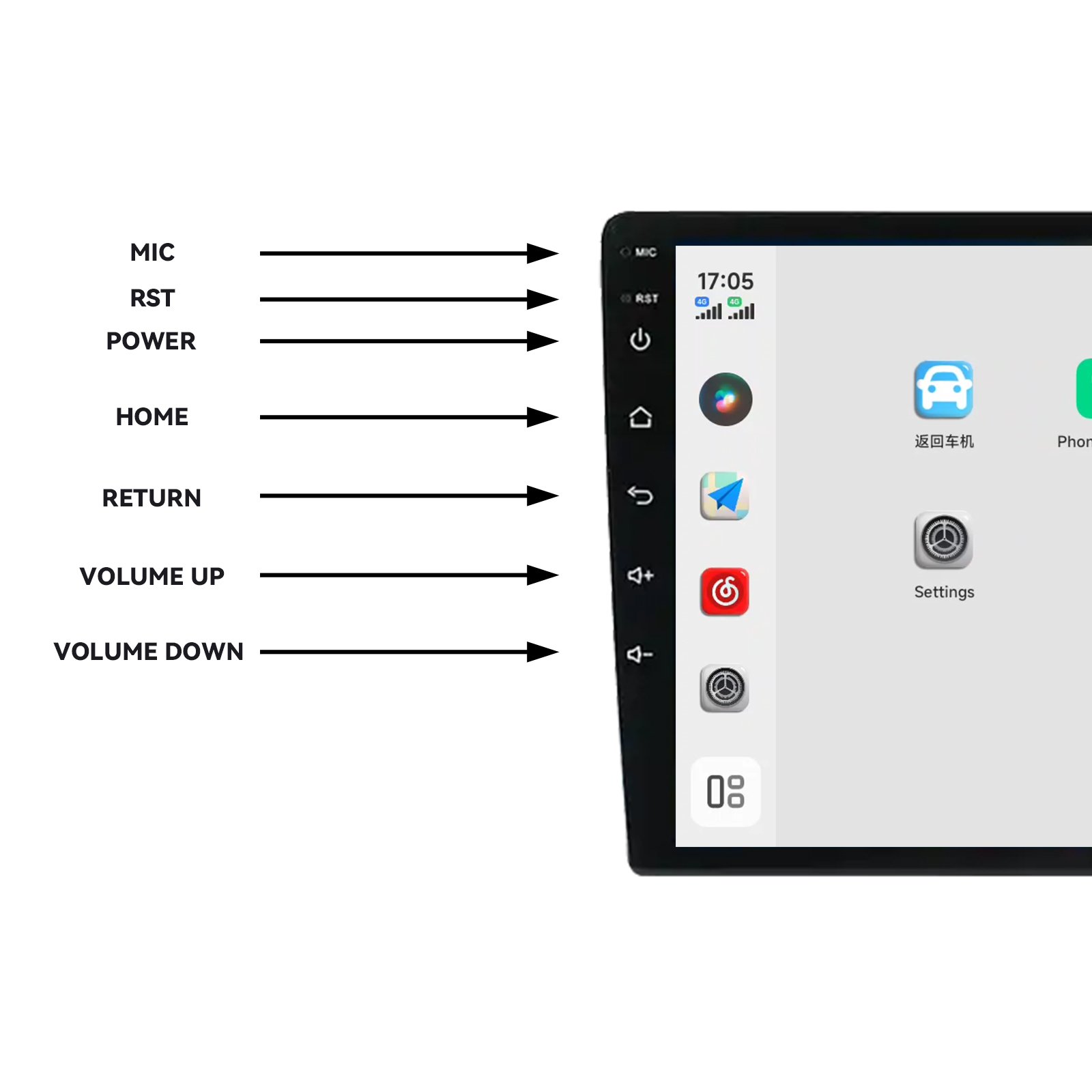 2Din Universal Car Player 4 Core 2+64g Android 13.0 Car Radio Panel GPS Navigation Carplay Multimedia Player