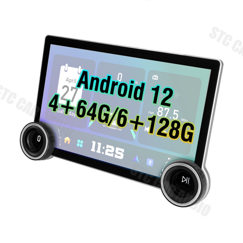 11.8 Inch Android Diamond Carplay 2K QLED Screen GPS Radio Dual knobs with Reversing Aid Combination 10 Inch 2K Car Player