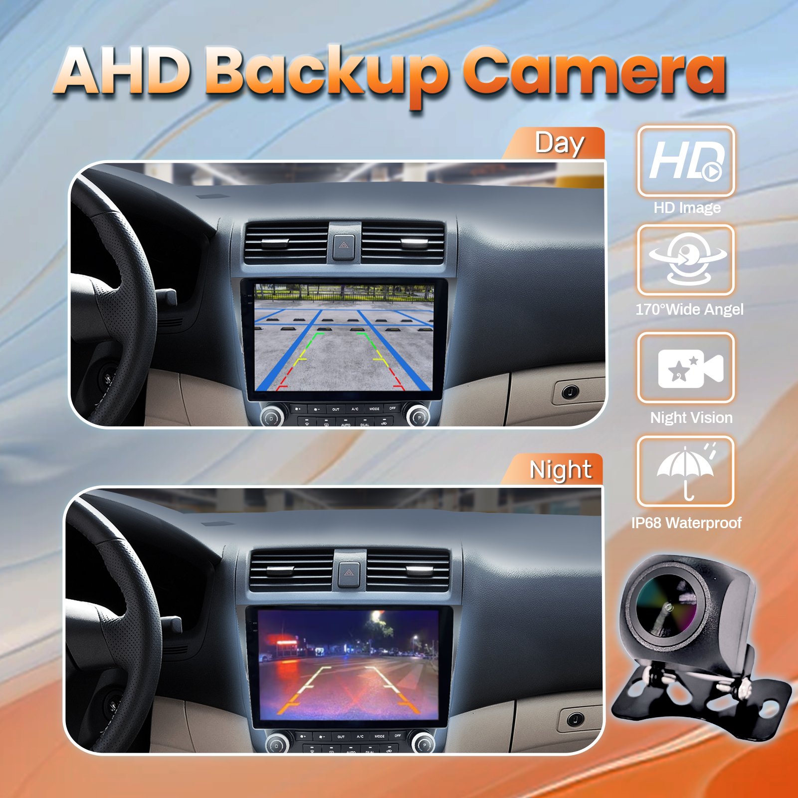 8 Core ARM 4+64g Android/IOS Car Video/Stereo/DVD/Radio/Screen Player For Honda Accord 2003-2007