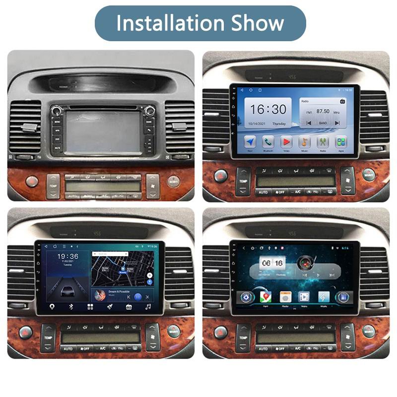 5G WIFI 6 wireless chip car android radio player for Toyota Camry 2002-2006 Automatic AC GPS navigation Auto wireless Carplay