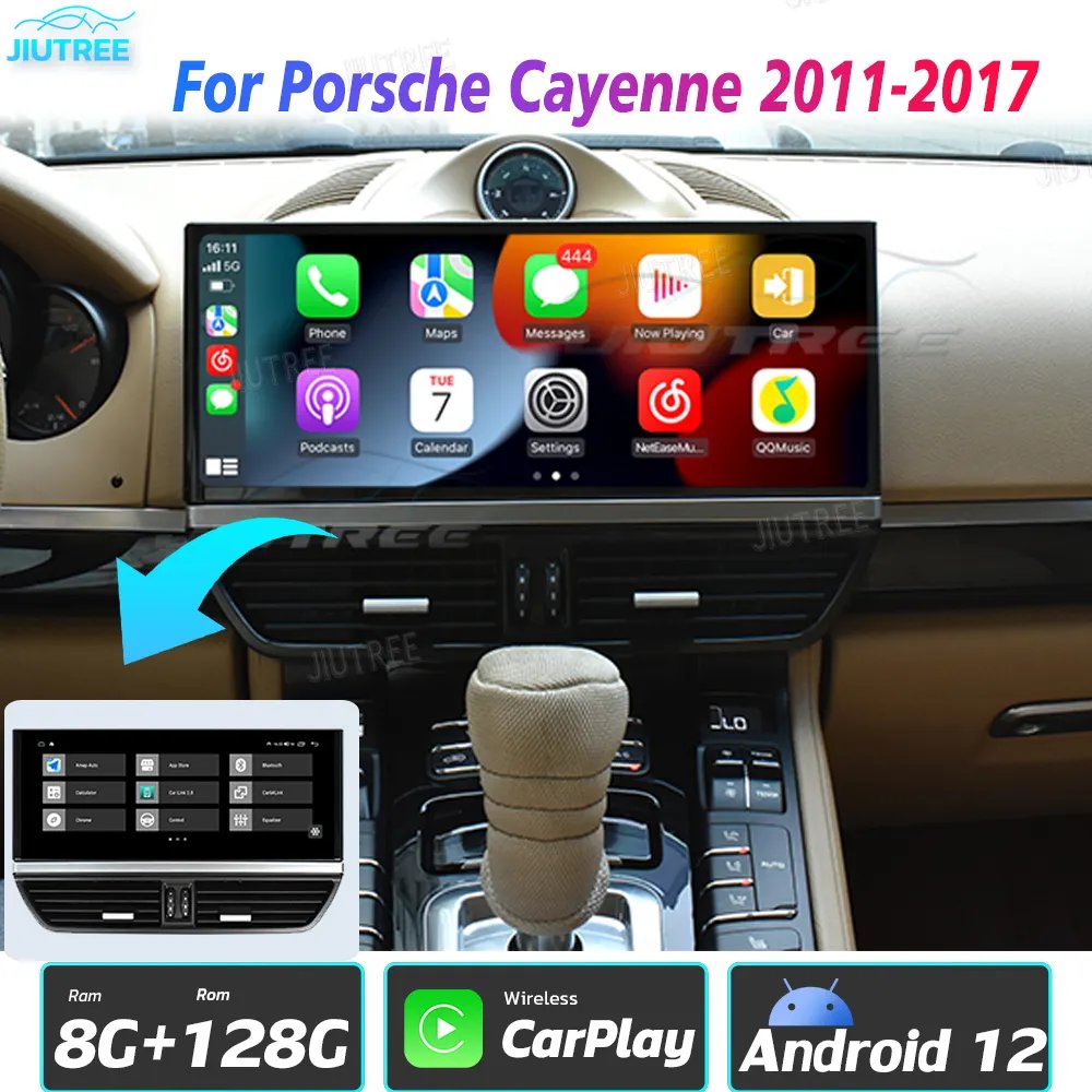 12.3 Inch Android Car Stereo Radio For Porsche Cayenne 2011-2017 GPS Navigation Multimedia Player WIFI Carplay Head Unit carplay