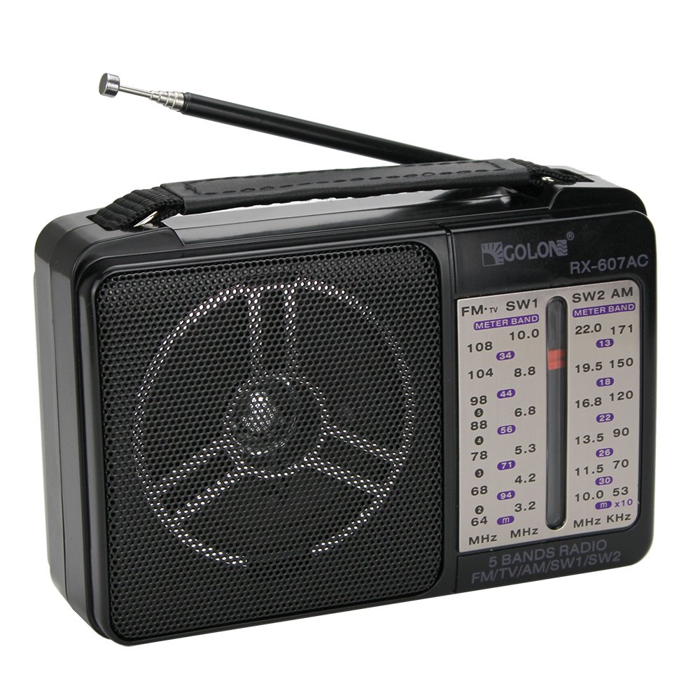 original Golon 607AC radio am fm sw 4 band portable multi band radio receiver with AC 220V plug Classical AC DC pure radio