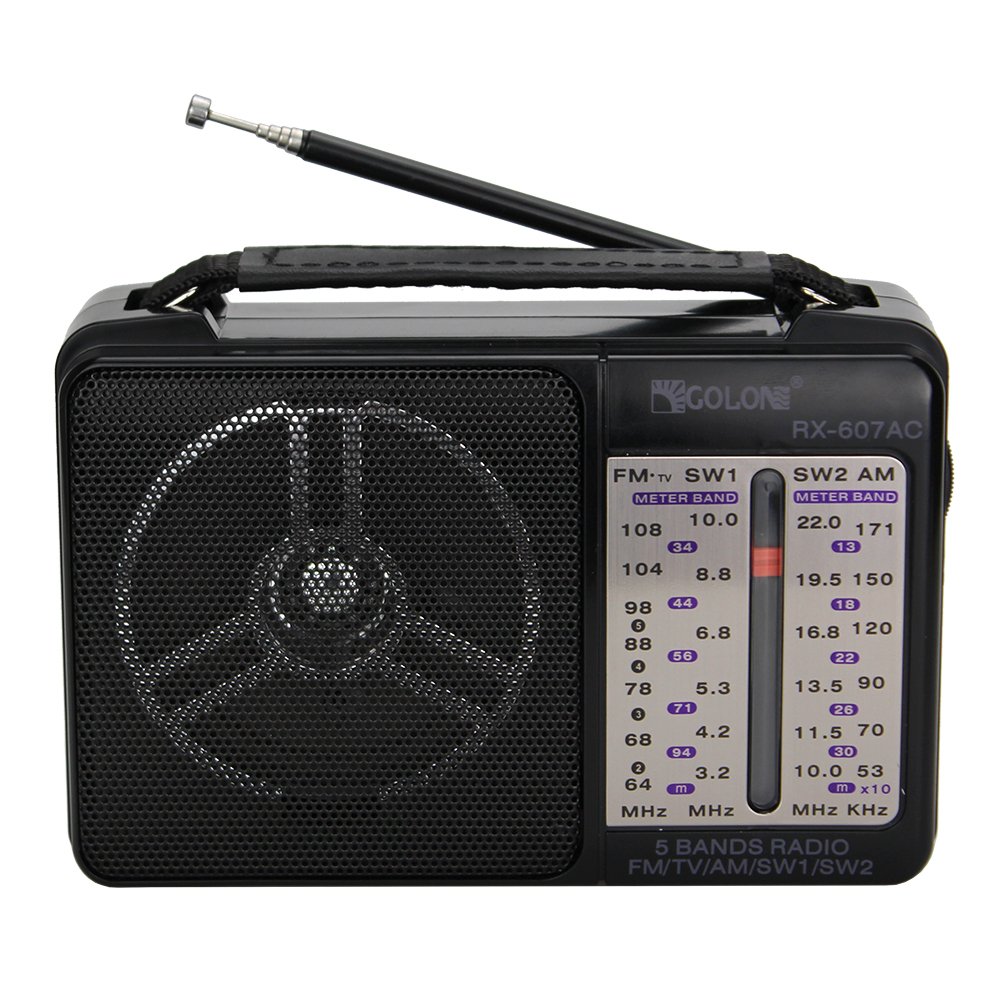 original Golon 607AC radio am fm sw 4 band portable multi band radio receiver with AC 220V plug Classical AC DC pure radio
