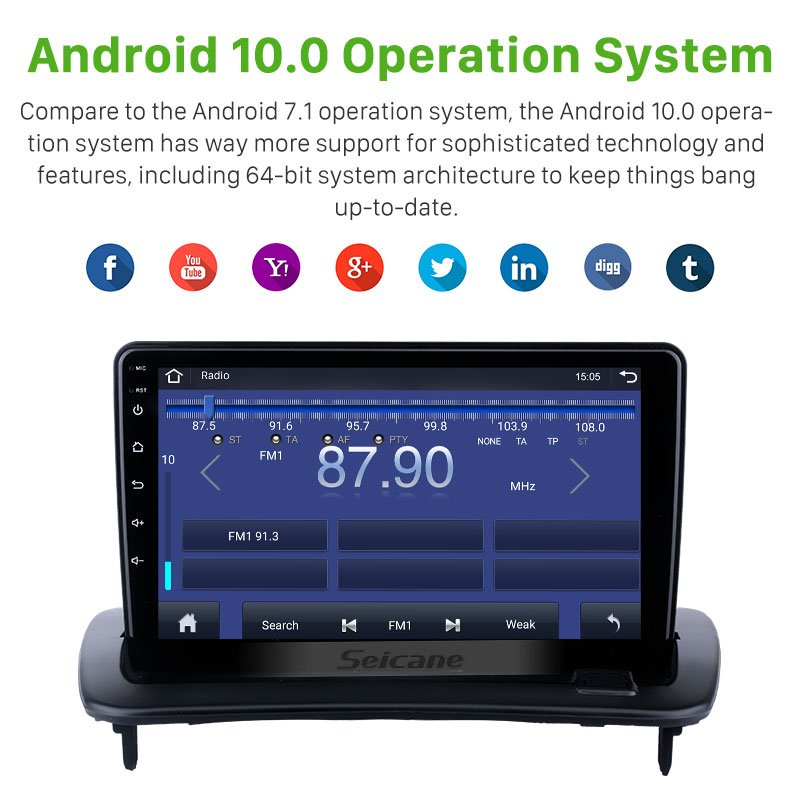 9 inch Android 11.0 For 2006-2012 VOLVO S40 2006-2013 C30 2004-2010 C70 V50 Touchscreen Radio GPS Navigation