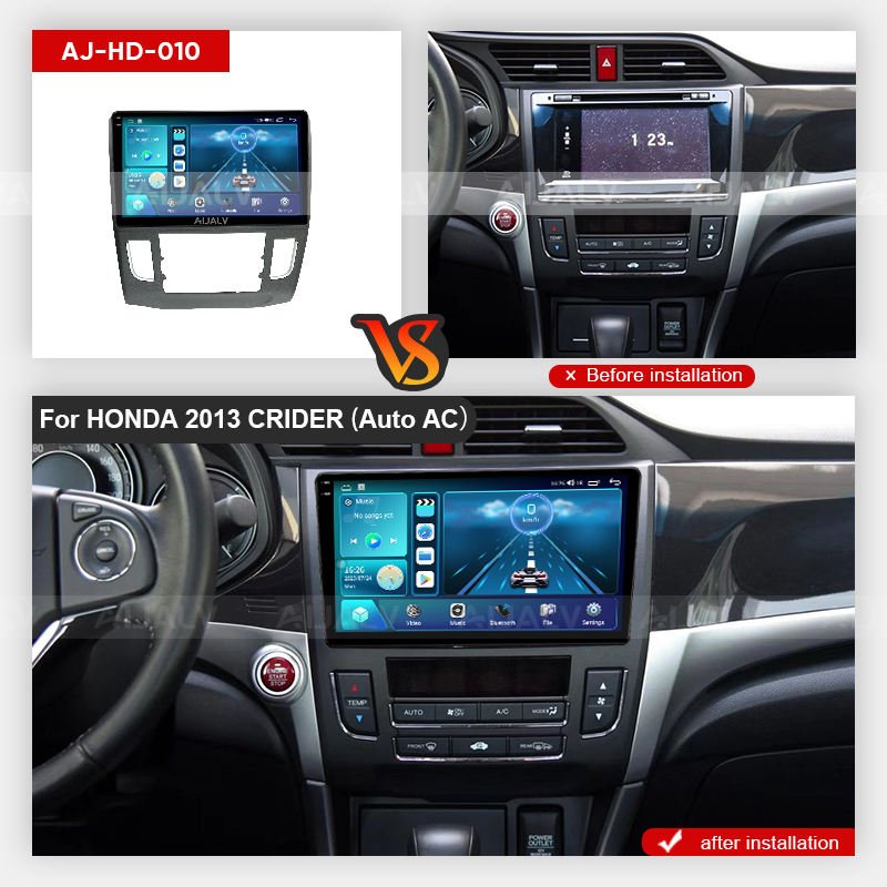 AIJALV Industry 128G 256G Media Player For HONDA 2013 CRIDER IPS Wireless Carplay Apple Carplay Android Auto Touch Screen Player