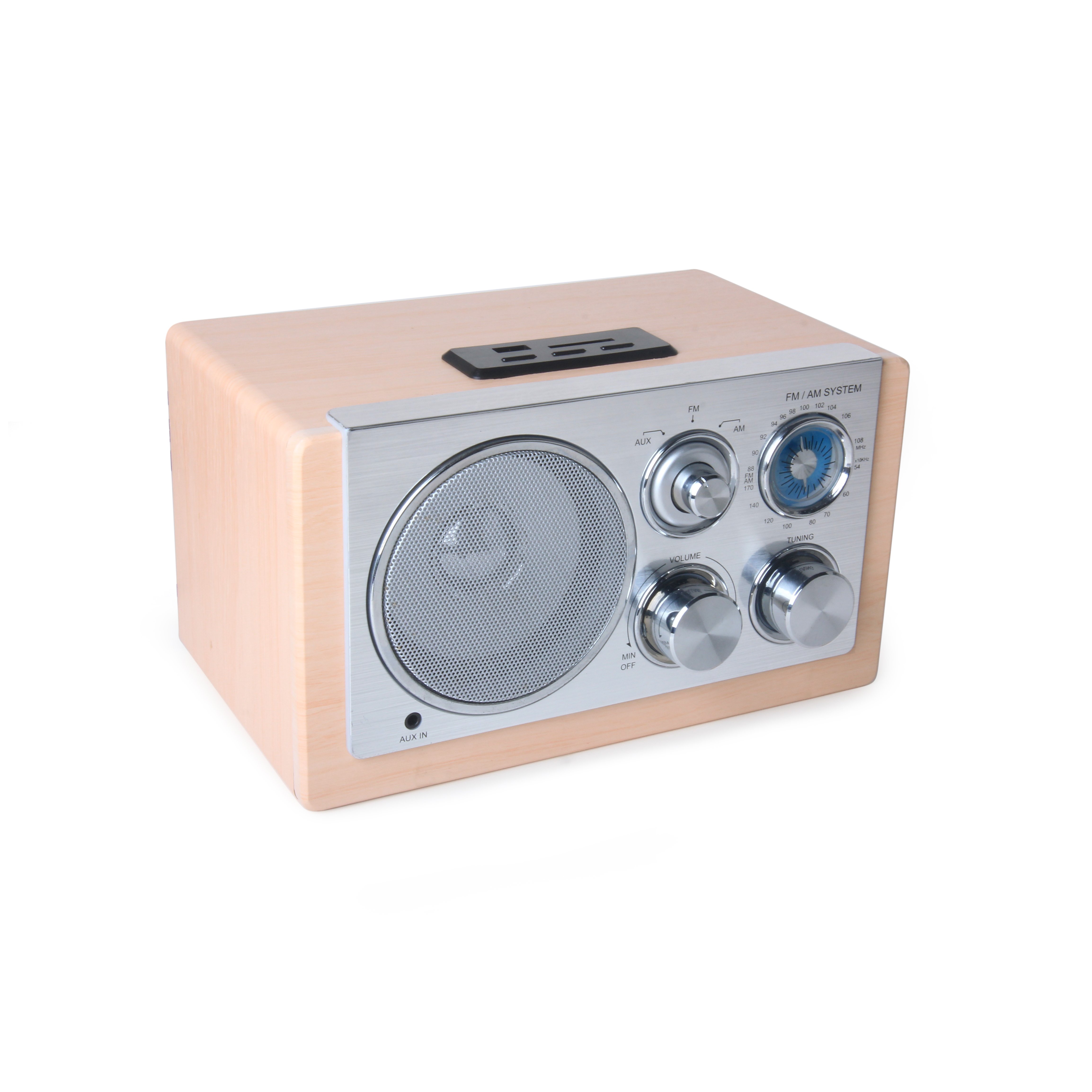 New Trend Portable Wooden Vintage Radio With FM AM AUX Functions