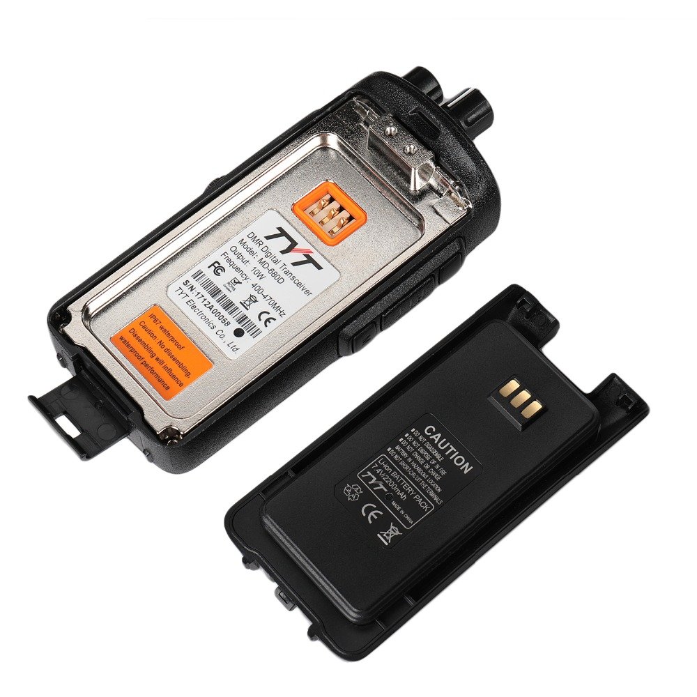 TYT DMR MD-680D 10watt waterproof two way radio with 2tone 5tone DTMF scrambler function with 2200mAH battery capacity