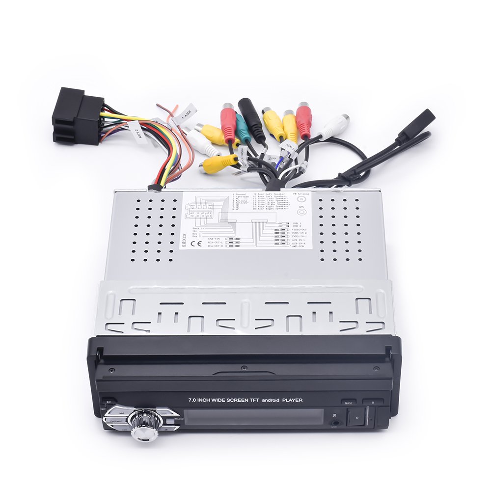 auto scaling 1 DIN car android radio 13 system IPS 7 inch touch screen high quality universal music video player carplay radio