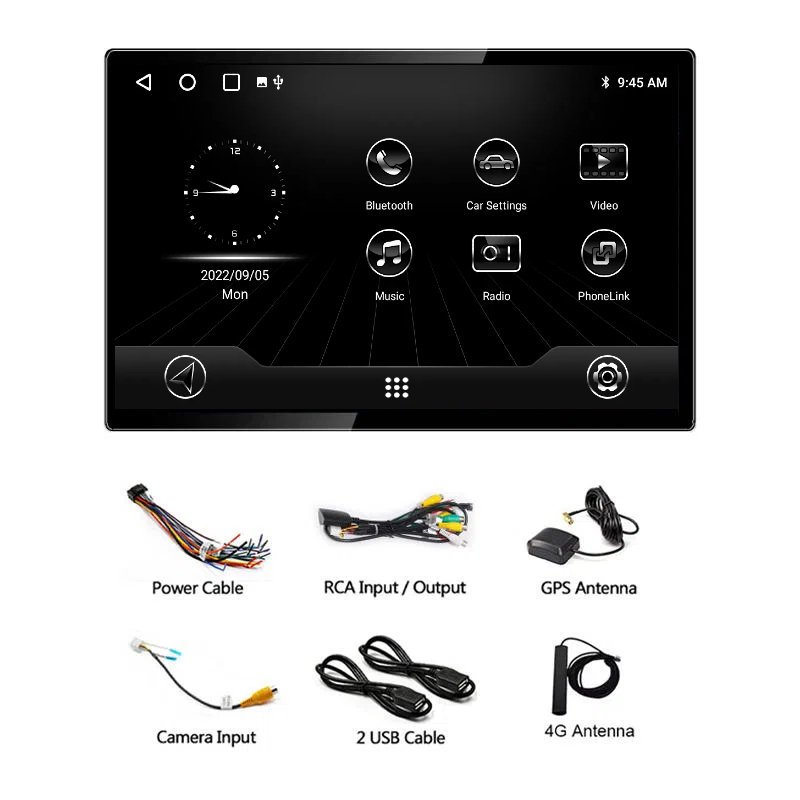 Universal 1din 13.3 Inch 2K Screen Android Audio player Touch Screen Radio Audio Stereo Android Car Multimedia Player For Car