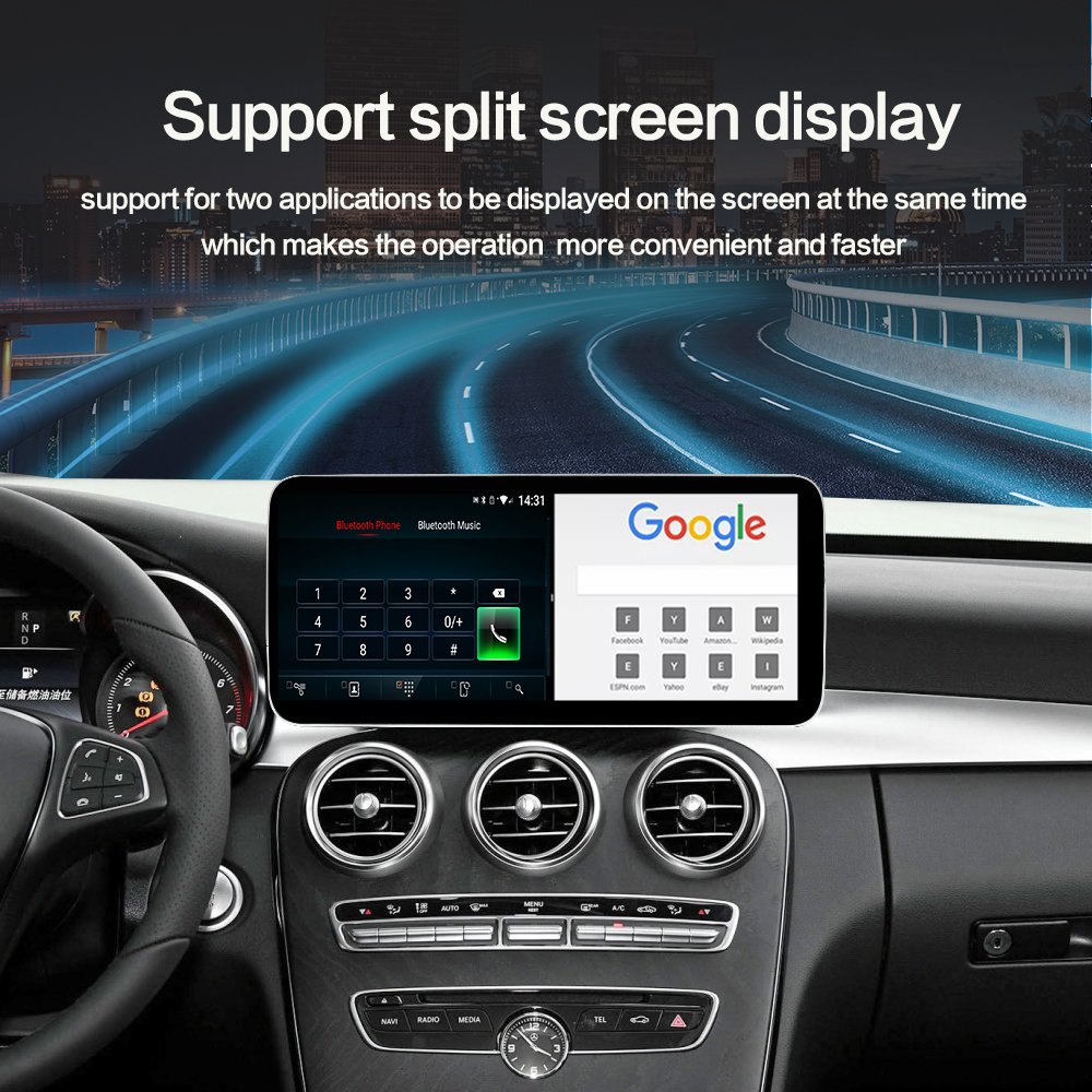 10.25-inch Android 13 touch screen AUTO CarPlay for Mercedes Benz s205 W205 W447 2008 2014 2015 in car GPS Bluetooth 4GSIM