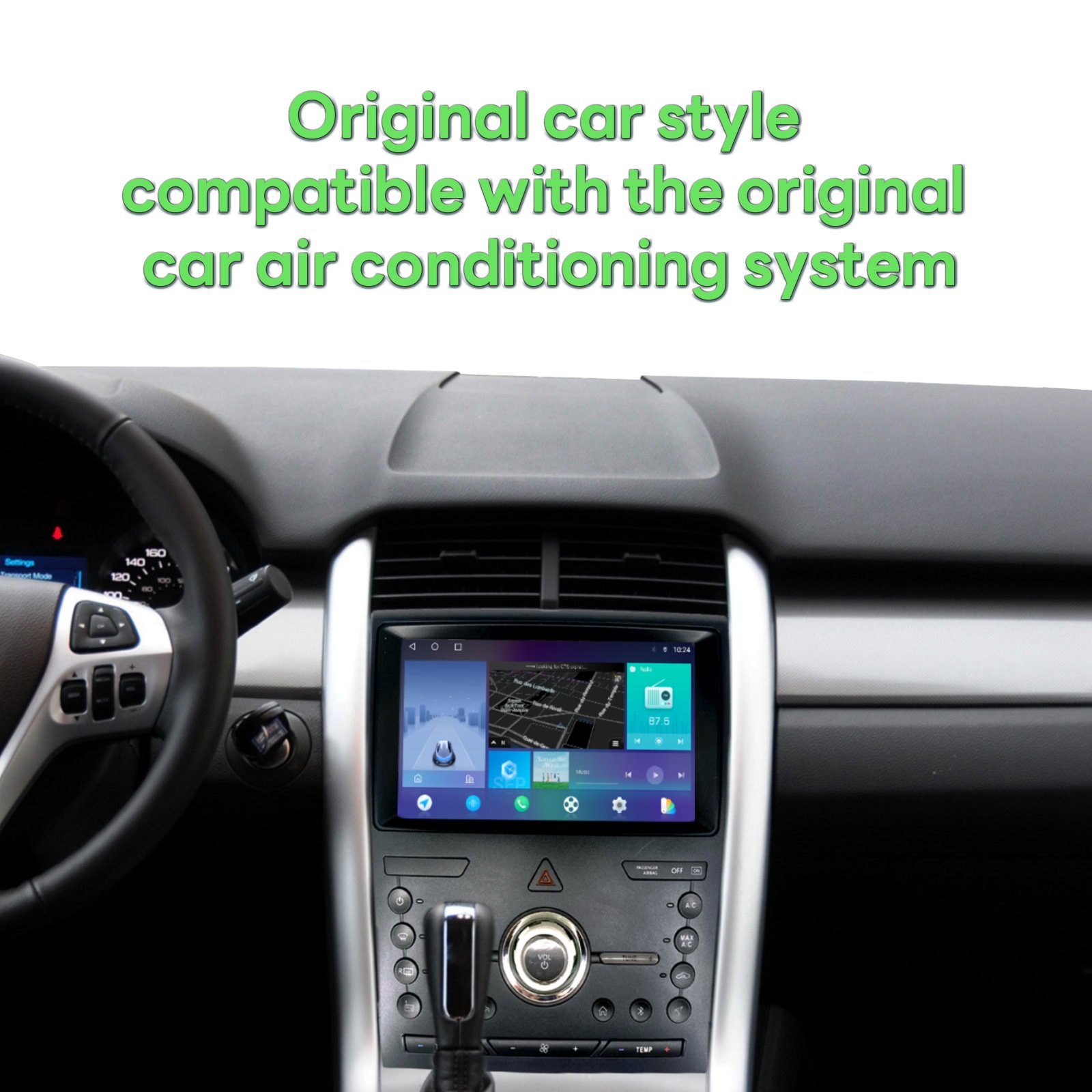 For Ford Edge 2009-2014 8 Core 4+64G TS18/10 Android Screen Car Dvd Player Radio Frame Kit 9 Inch Car Player with Panel