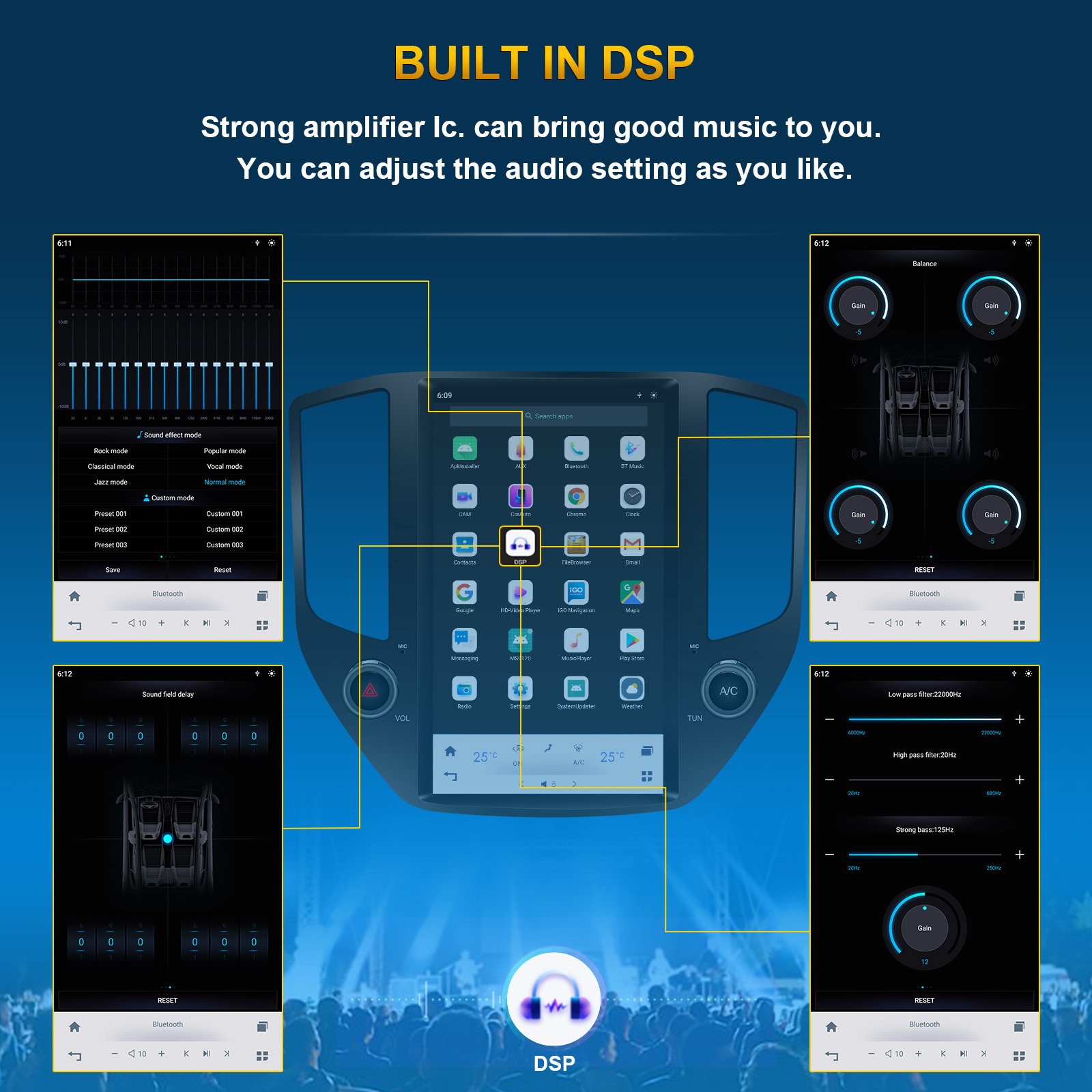Top Fashion 13.6 Inch Car Screen Car Stereo Radio Car Player Video Player GPS Navigation For Changan cs95 2019