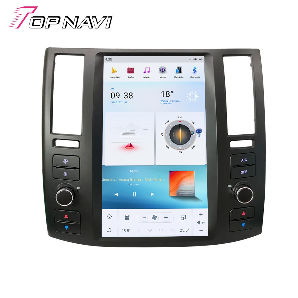 Android12 Carplay For Infiniti Fx35 FX45 2004 - 2008 Tesla Car Radio 1 Din Multimedia Player Auto Touch Screen Stereo Head Unit