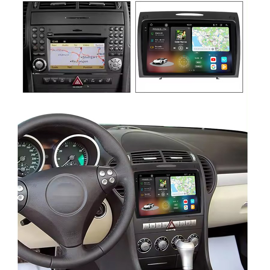 7870 Android 2k Qled Screen Car Video Player For Benz Slk-class Slk Class R171 2004 - 2011 Voice Control Stereo Car Radio