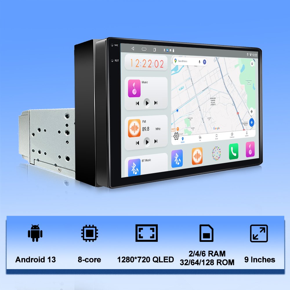 JYT 9 inch Octa-core 2+32/4+64/6+128GB 4G BT 5.0 DSP FM AM RDS Radio Carplay Android Auto Stereo 1 Din Car Video For Toyota