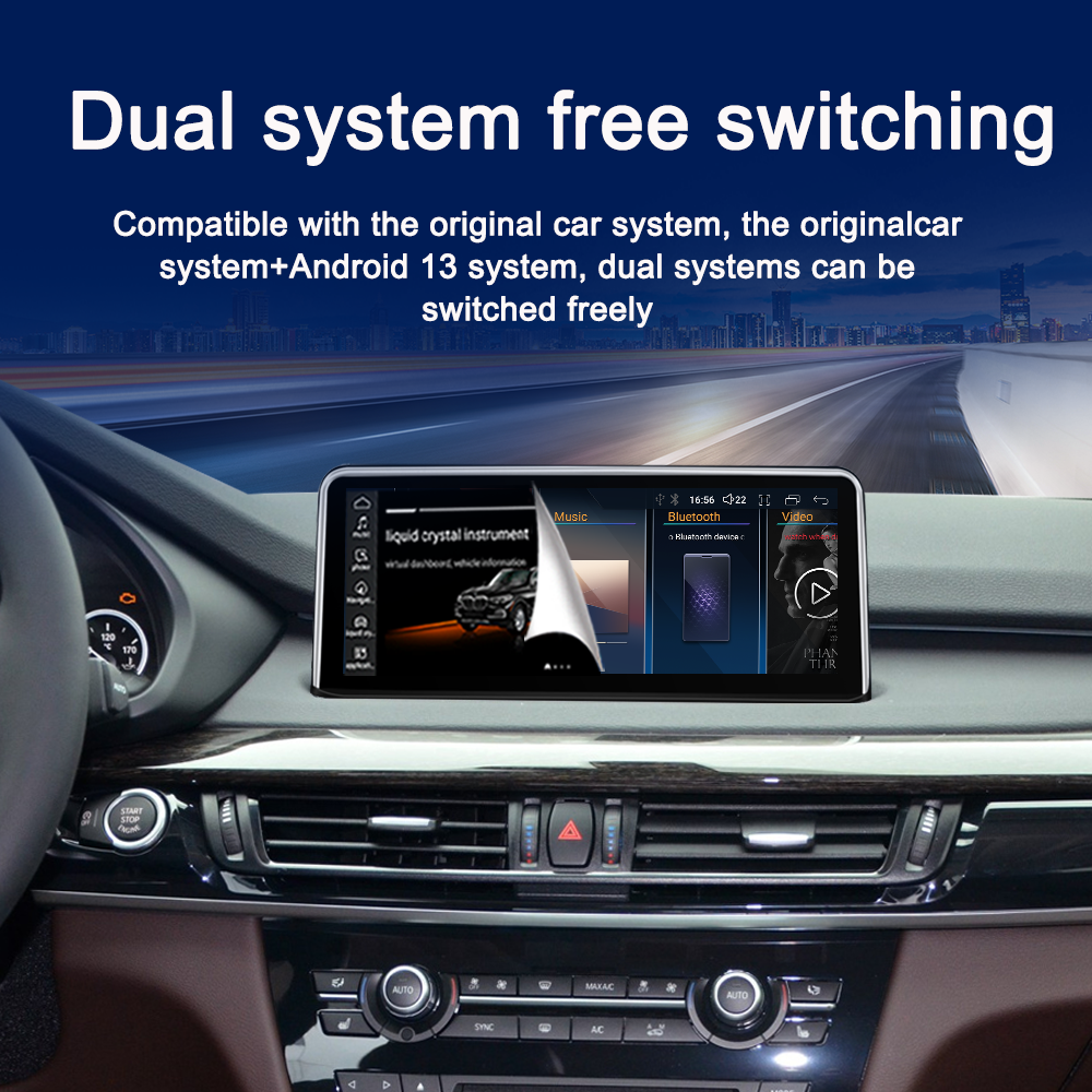 LELV 10.25/12.3 Inch Carplay Car Audio Player Radio Android Auto Screen For Bmw X5 F15 X6 F16 2014-2017 Nbt Evo Head Unit