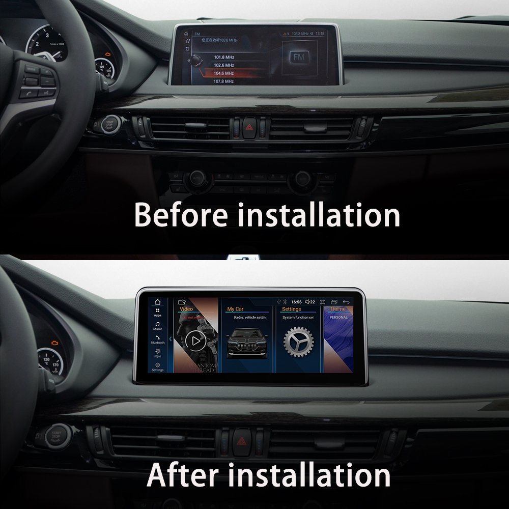 LELV 10.25/12.3 Inch Carplay Car Audio Player Radio Android Auto Screen For Bmw X5 F15 X6 F16 2014-2017 Nbt Evo Head Unit