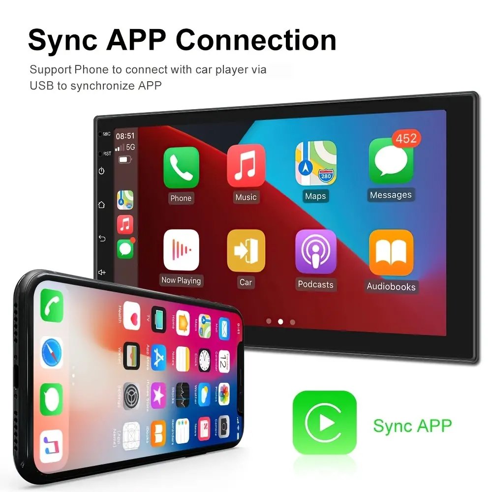 Android 13 Car Radio 7 inch Car player 2+32G / 4+64G Autoradio 2 Din Bluetooth FM Wireless CarPlay Android Auto