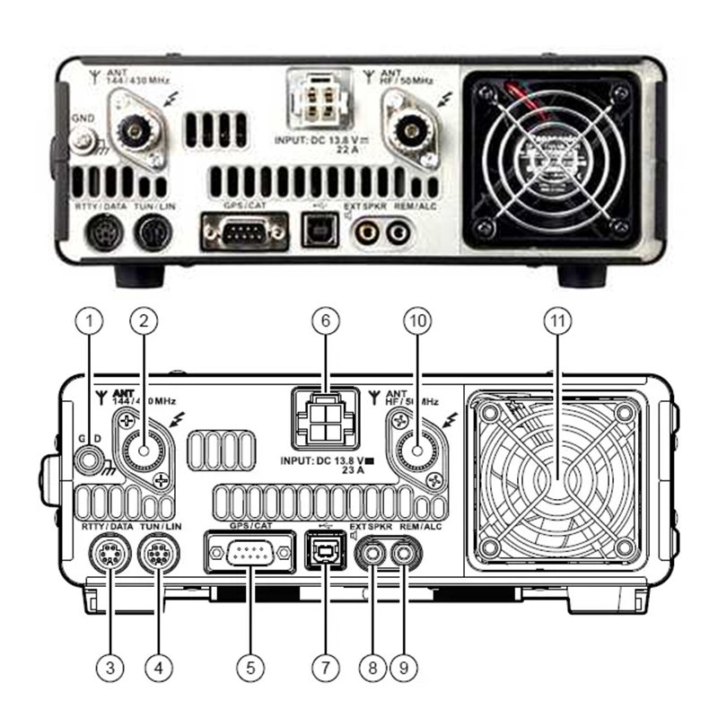 Yaesu FT 991A ft-991 dual bander All Mode TFT touch screen HF VHF UHF ham CB Vehicle Mouted Car Radio transceiver walkie talkie
