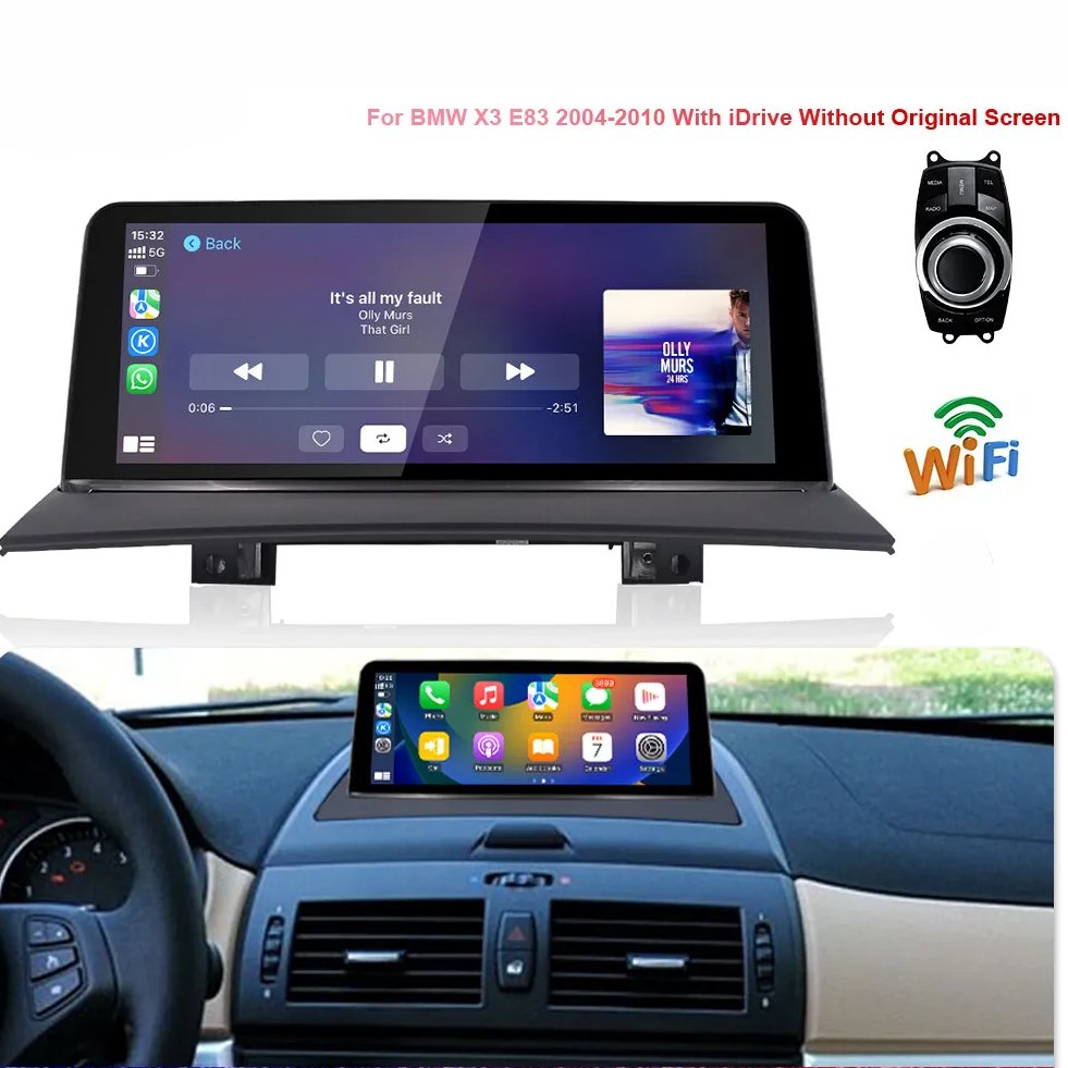 10.25" Android13 GPS navigation Car Audio Radio Multimedia with Wireless Carplay touch screen for BMW X3 E83 2004-2010 CIC
