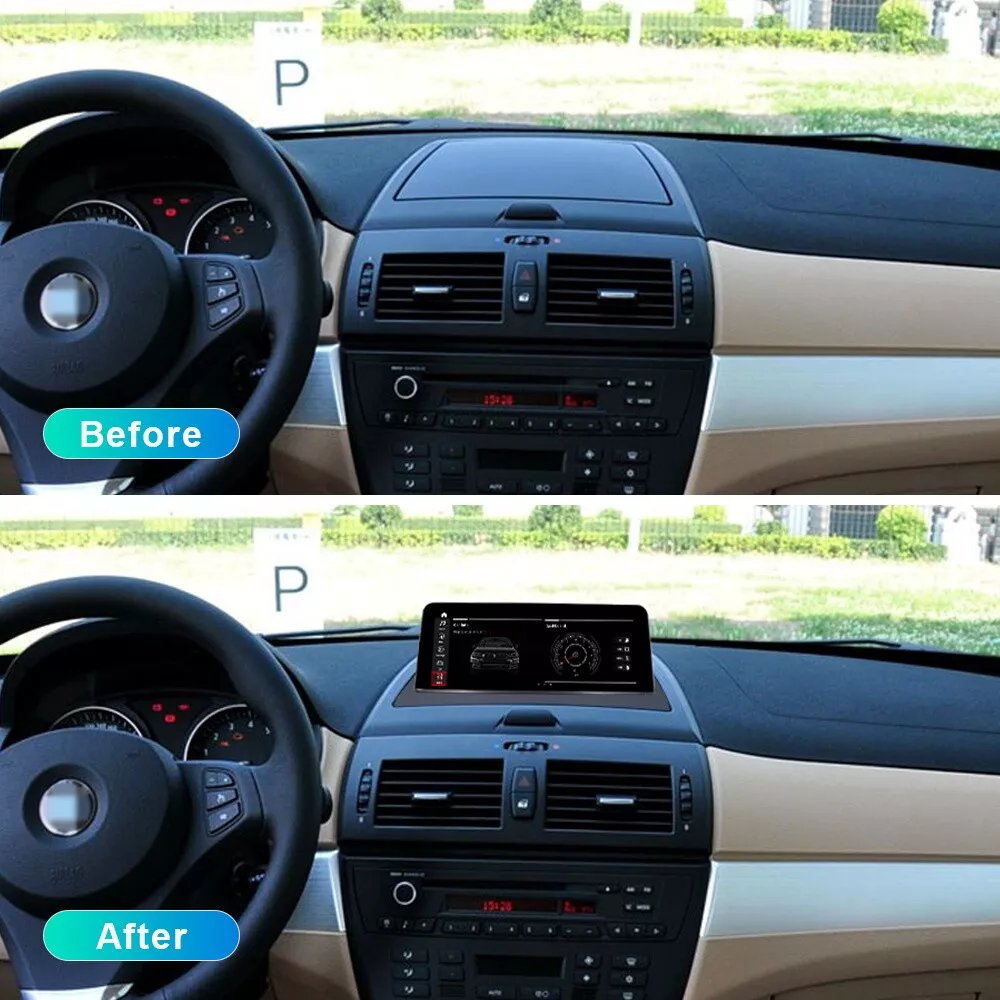 10.25" Android13 GPS navigation Car Audio Radio Multimedia with Wireless Carplay touch screen for BMW X3 E83 2004-2010 CIC