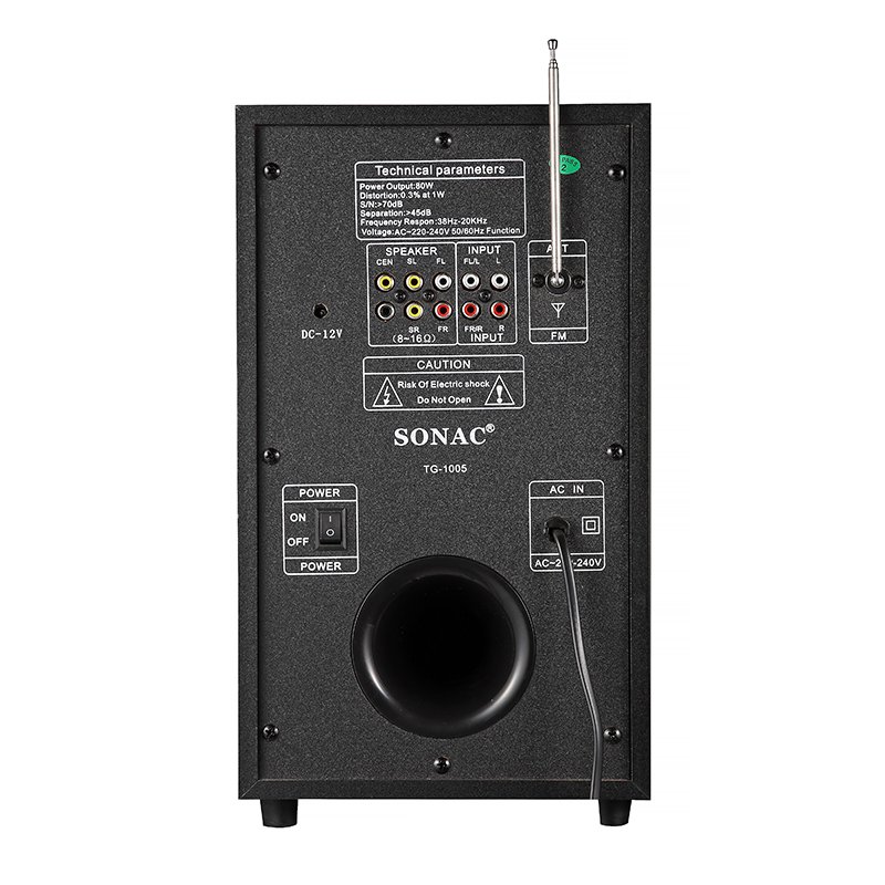 SONAC TG-1005 5.1 channel Home theater systems high glass Super Bass Hifi Surround Sound 5.1 speaker