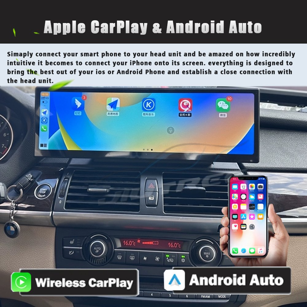 14.9 Inch Android 13 Car Radio For BMW X5 E70 X6 E71 E72 2007-2014 Large Long Screen Carplay Auto GPS Navigation Stereo
