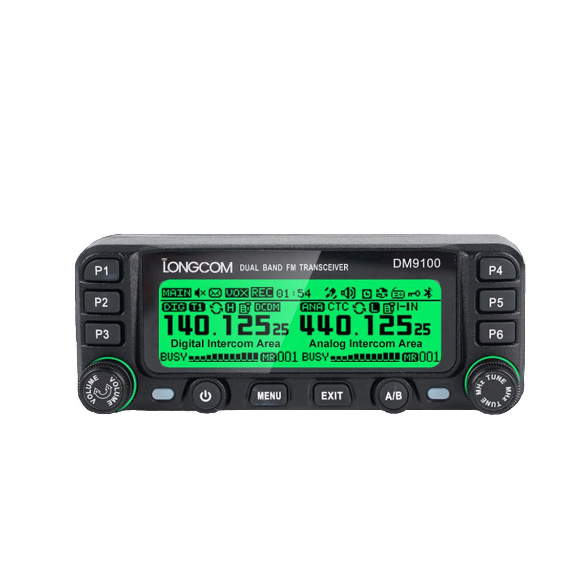 DM9100 Car-Mounted Intercom Dmr Digital Analog Dual Time Slot Dual Segment 25W Self-Driving Tour GPS Car Two Way Radio