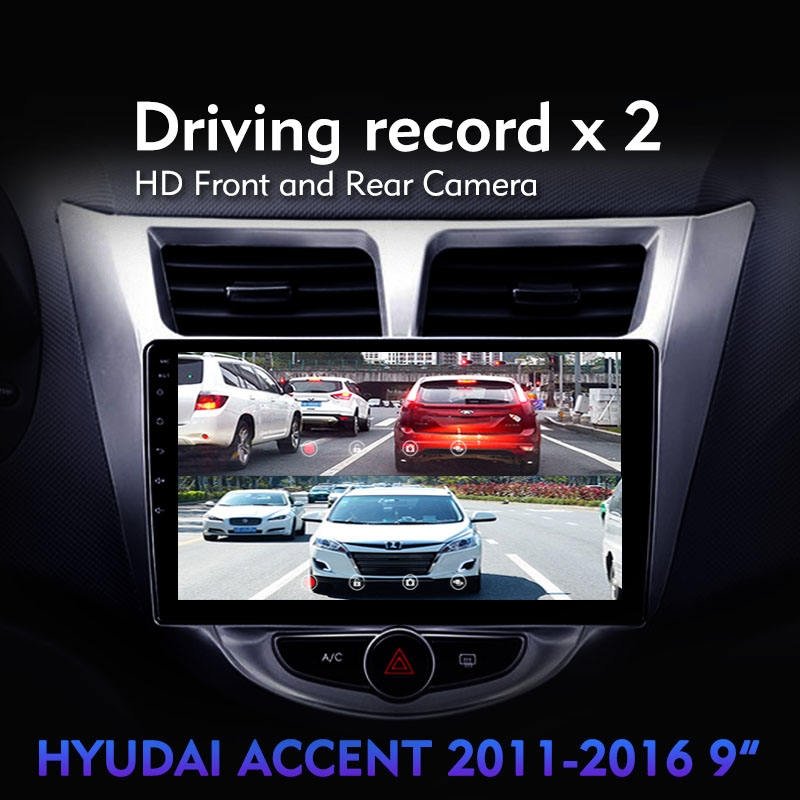 10.1 inch car Radio Android 13 Multimedia Player with GPS BT Wifi For Hyundai ACCENT 2011-2016 Android Auto