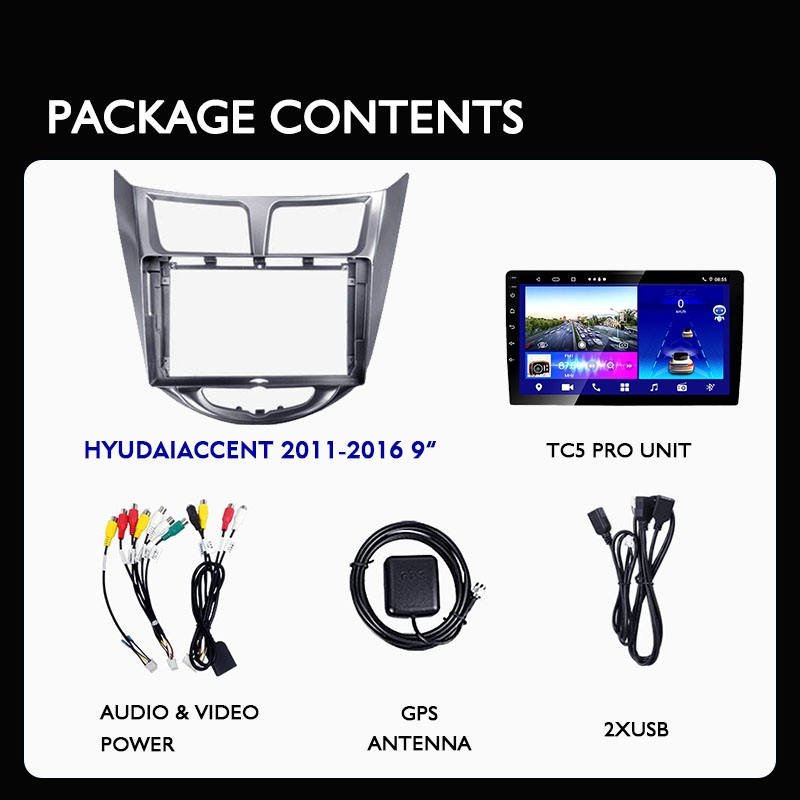 10.1 inch car Radio Android 13 Multimedia Player with GPS BT Wifi For Hyundai ACCENT 2011-2016 Android Auto
