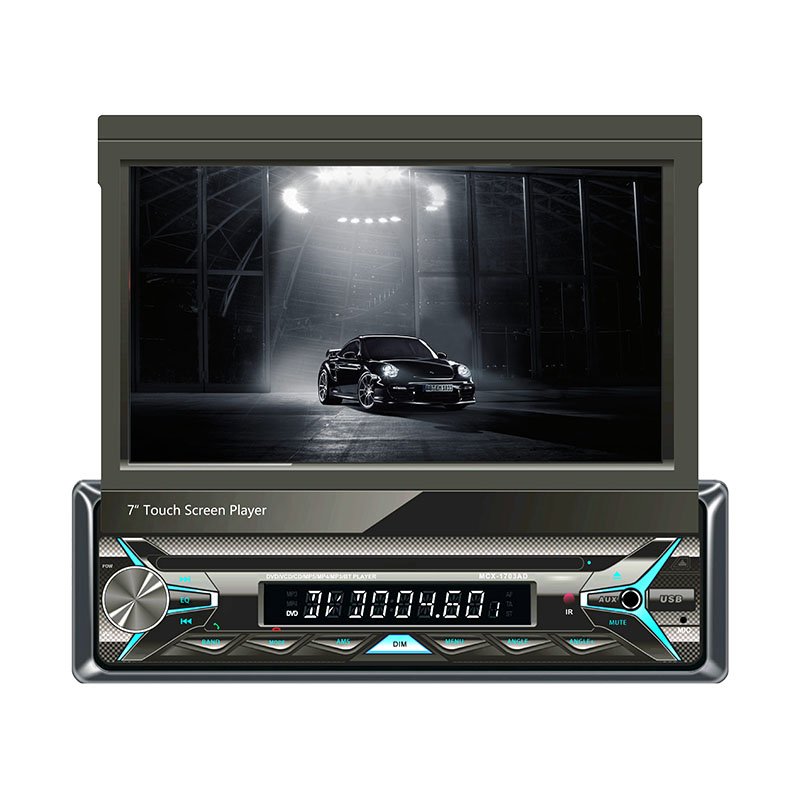 Universal 7 Inch Single Din Indash Car Dvd Player Retractable Touch Screen Car DVD Player BT 1 Din Car Radio