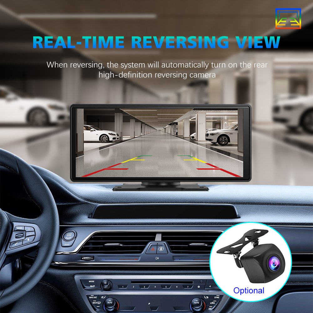 10.26 Inch Portable smart wireless Android auto navigation touch screen carplay car monitor