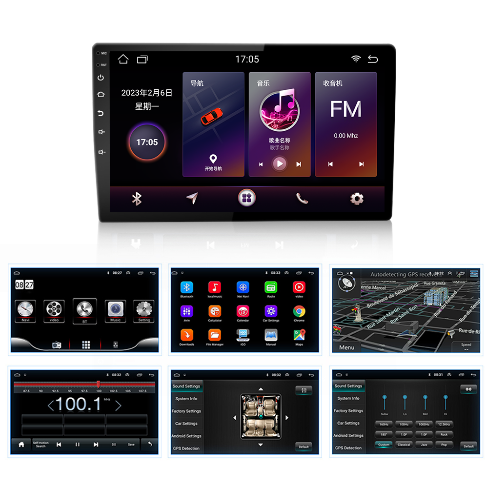 OEM Factory Universal Android Car Player Touch Screen Stereo 2 Din Car Dvd Player USB BT WIFI 9 Inch Carplay Car Radio Android