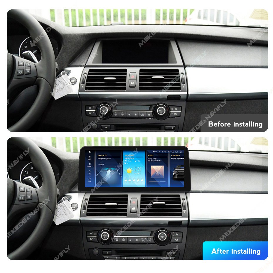 mekede 12.3inch Qualcomm 680 662 car dvd audio android system stereo ips screen dsp fm for BMW X5 E70 X6 E71 CCC CIC 2007-2014