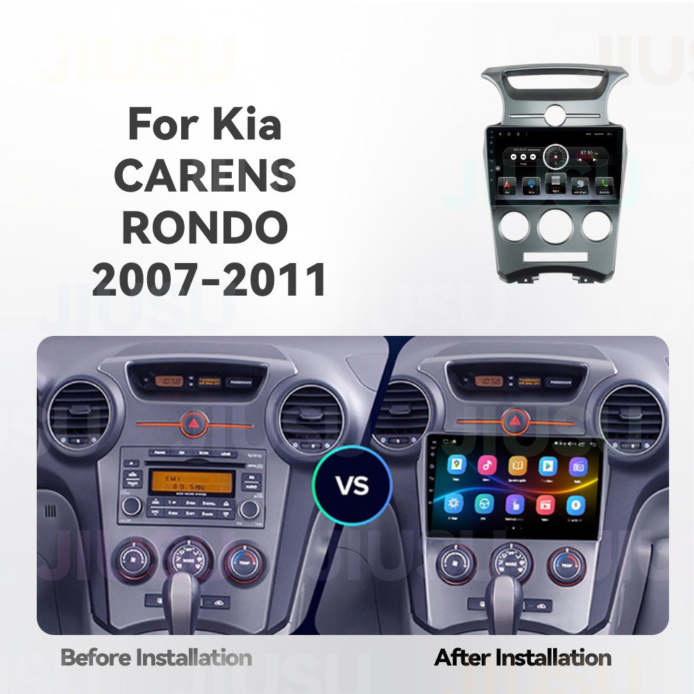 Android 12 Car Radio GPS DVD Player Stereo Multimedia Audio System for Kia Carens Rondo 2007-2011 Manual AC with Carplay DSP DAB