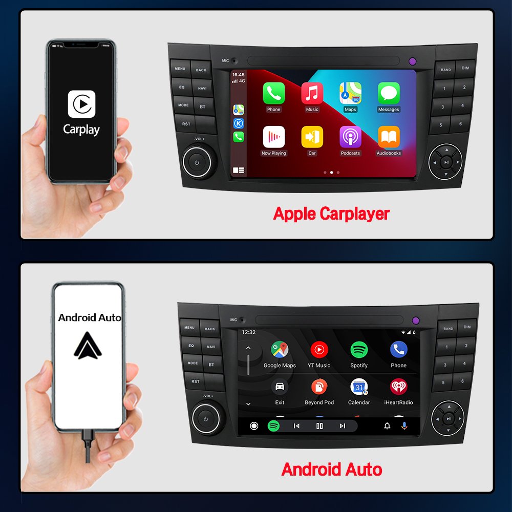 Android13 8Core 4core 7 inch touch screen car radio suitable for Mercedes Benz E-class W211 android car dvd car radio