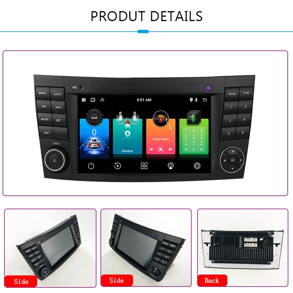 Android13 8Core 4core 7 inch touch screen car radio suitable for Mercedes Benz E-class W211 android car dvd car radio