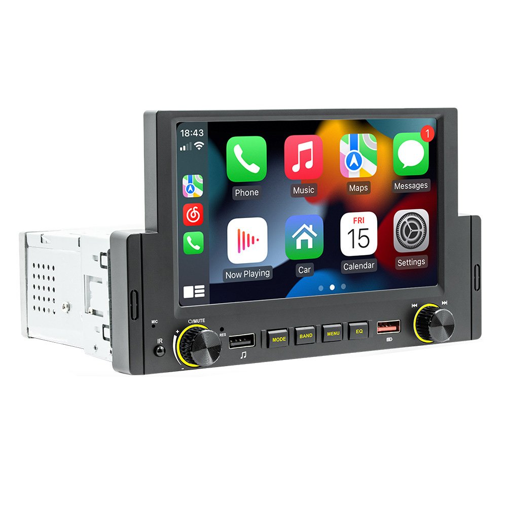 1 DIN car radio android 13 6.2 inch carplay screen single din car dvd player wireless carplay android auto FM car Electronics