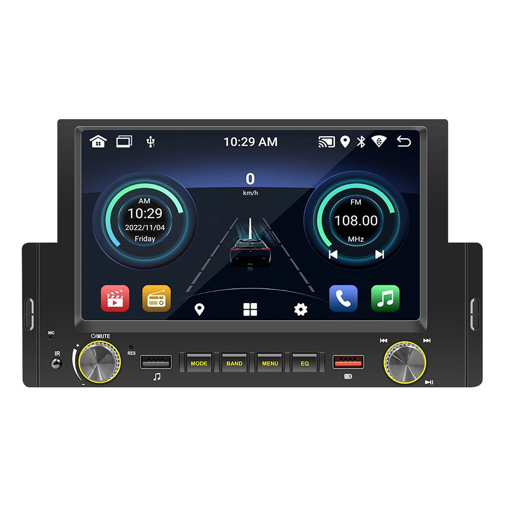1 DIN car radio android 13 6.2 inch carplay screen single din car dvd player wireless carplay android auto FM car Electronics