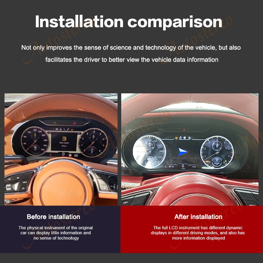 Digital Cluster Virtual Cockpit For Bentley Series 2012-2017 Car Multimedia Player Dashboard HeadUnit Entertain ment Screen
