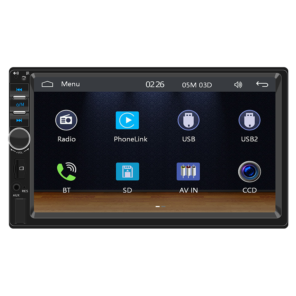 Bestree new design universal single 1 din 7 inch car radio mp5 carplay F7018C radio de coche wired carplay android auto stereo