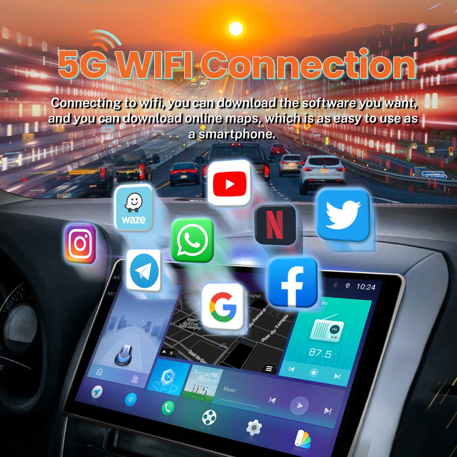 Toyota Tacoma 2005-2013 Radio 9 inch TS10 Car Radio 4+64g 8 core Android 12 GPS Navigation Car Multimedia Player Car MP3 Player