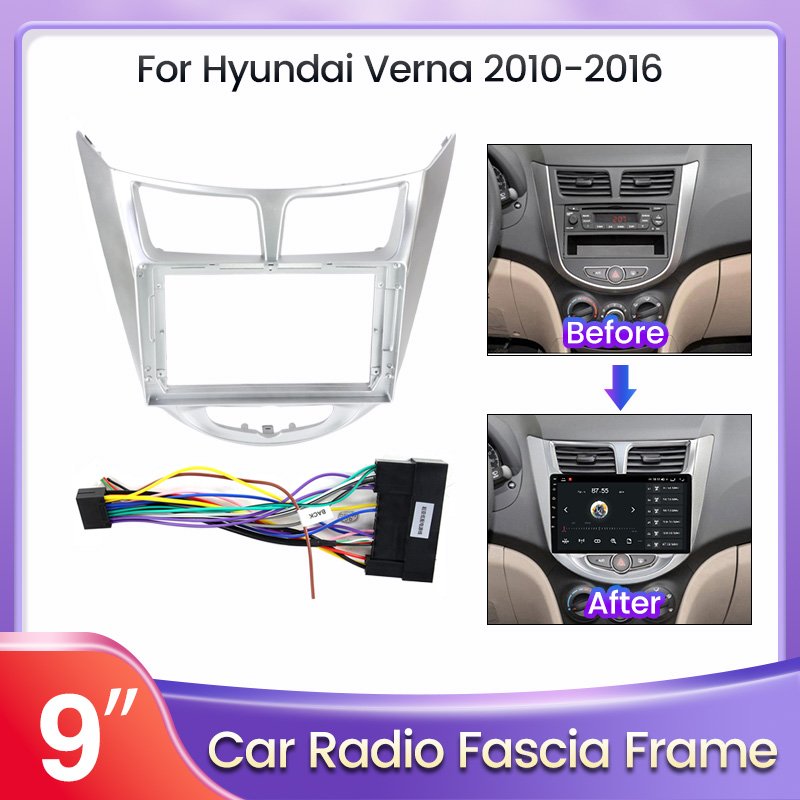 MEKEDE car frame radio For Hyundai I-25/Accent/Solaris/Verna double din car radio plastic frame Panel Special Frame