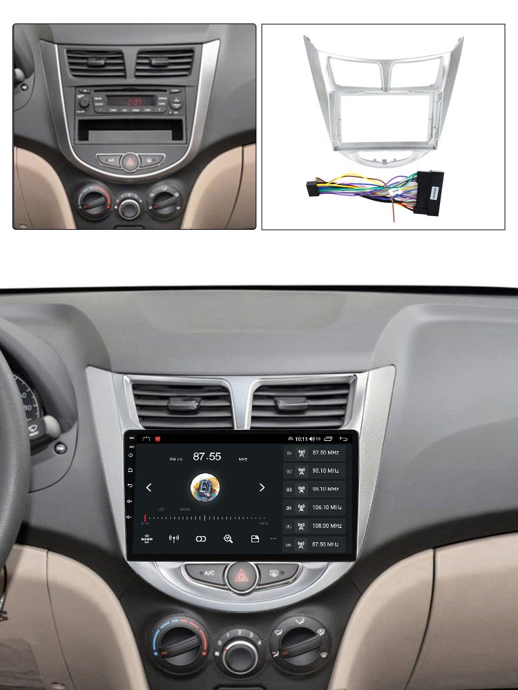 MEKEDE car frame radio For Hyundai I-25/Accent/Solaris/Verna double din car radio plastic frame Panel Special Frame
