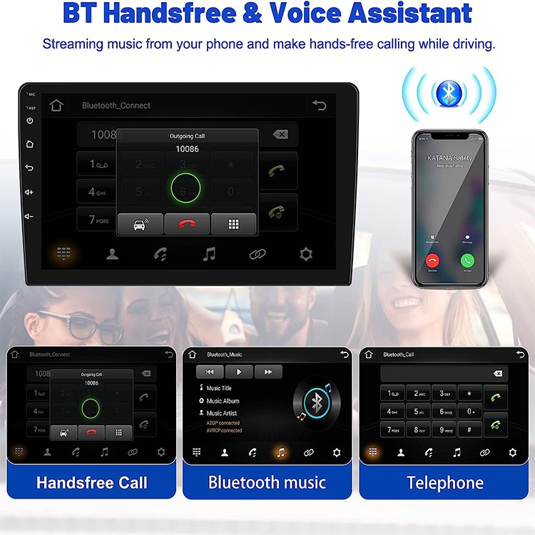 9 inch 1+16g android 12 system 4 core FM AM radio BT AUX android car radio with rear view camera gps navigation