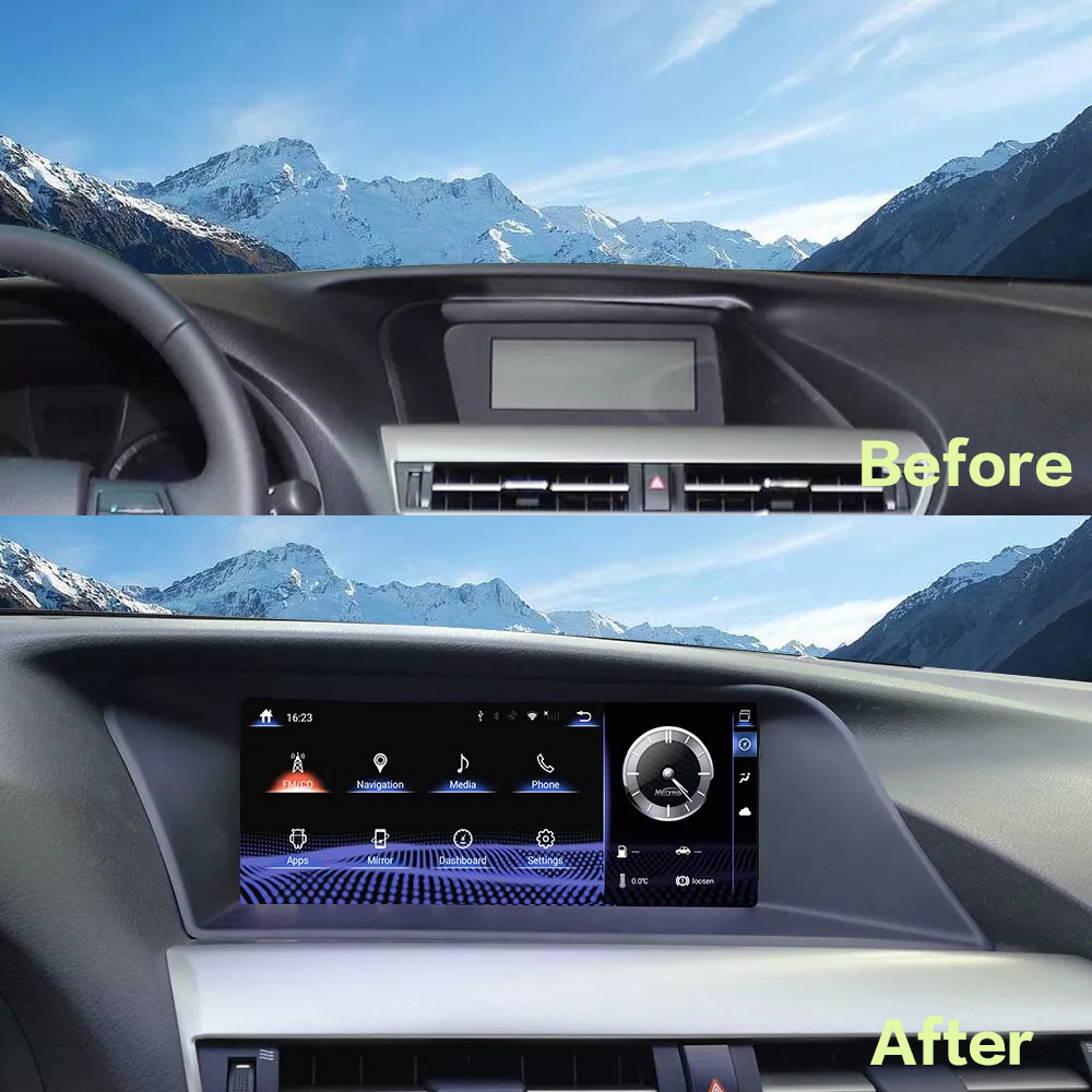 Stock Available 10.25" car radio navigation bt gps android 13 multimedia player stereo For Lexus RX RX270 2009-2012 high version