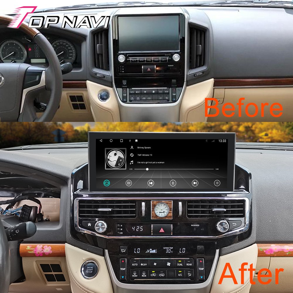 12.3" CAR Radio Android 13 Screen GPS For TOYOTA LANDCRUISER LC200 2016 2017 2018 2019 2020 Multimedia Video CarPlay Player