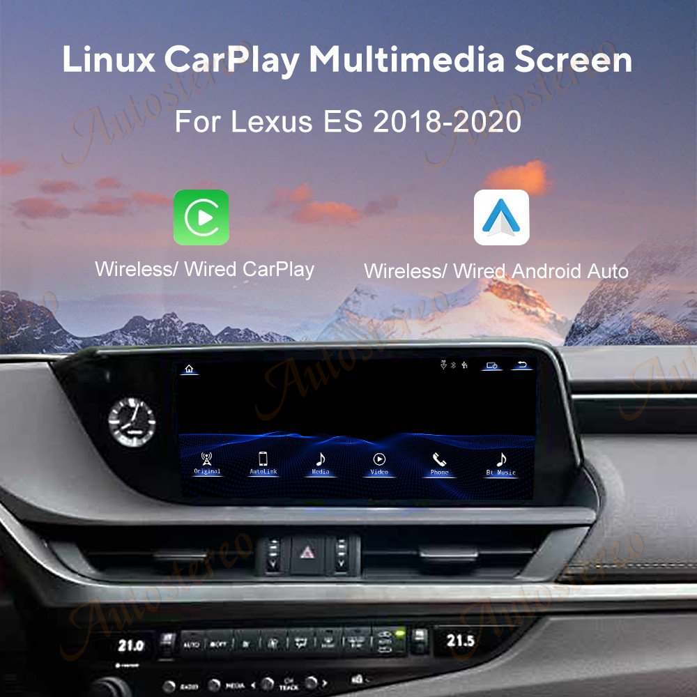 10.25/12.3 inch Linux System Car Radio For Lexus ES 2018-2020 GPS Navigation Stereo Multimedia Player Head Unit Audio DVD